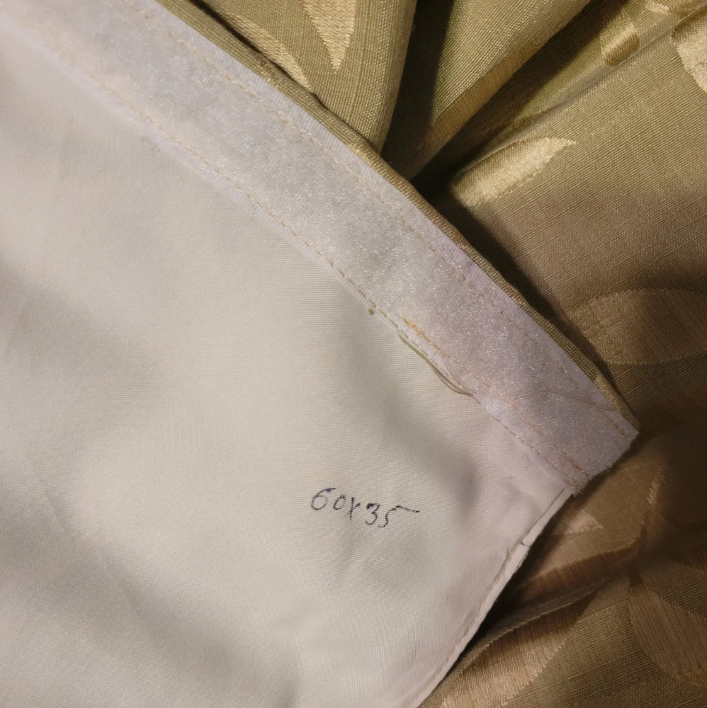 1 ROMAN SHADE FABRIC REPLACEMENT Sage green gold Leaf NO MOUNTING KIT - …